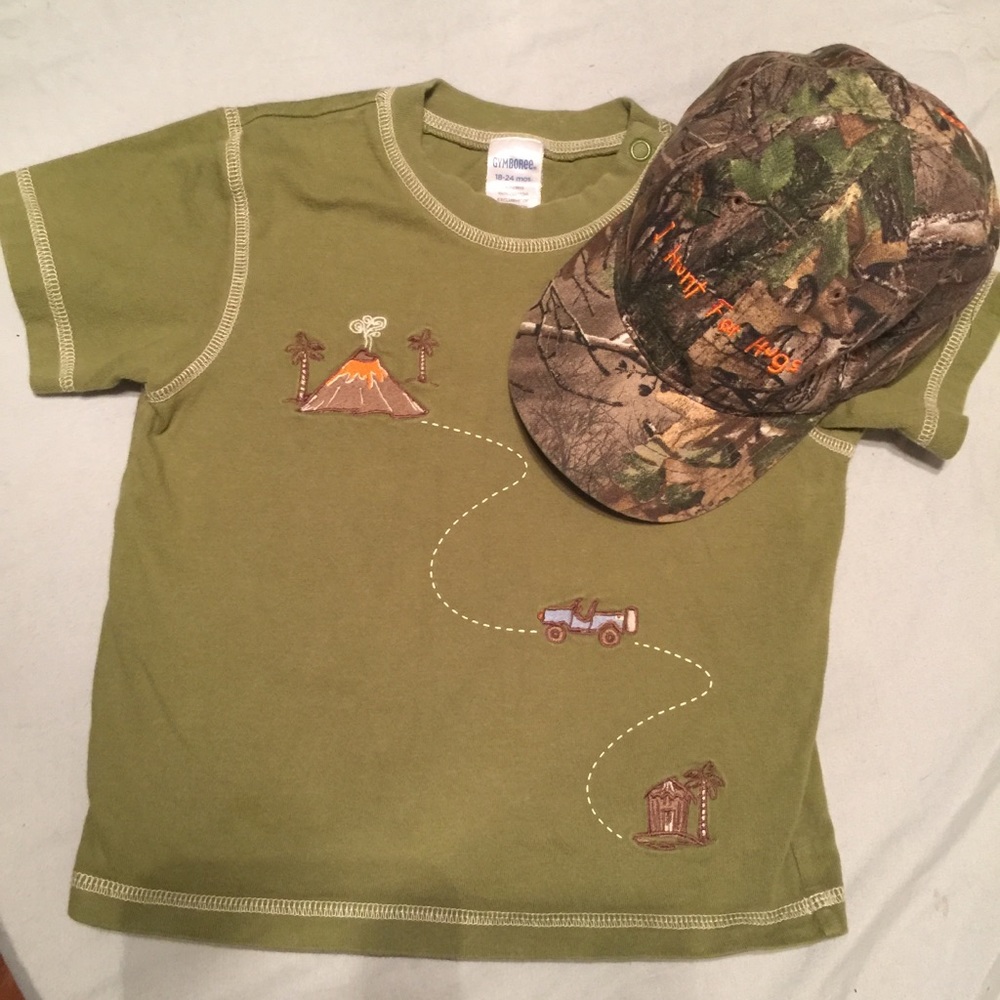 Gymboree shirt size 18-24 mos. & Cabela’s hat